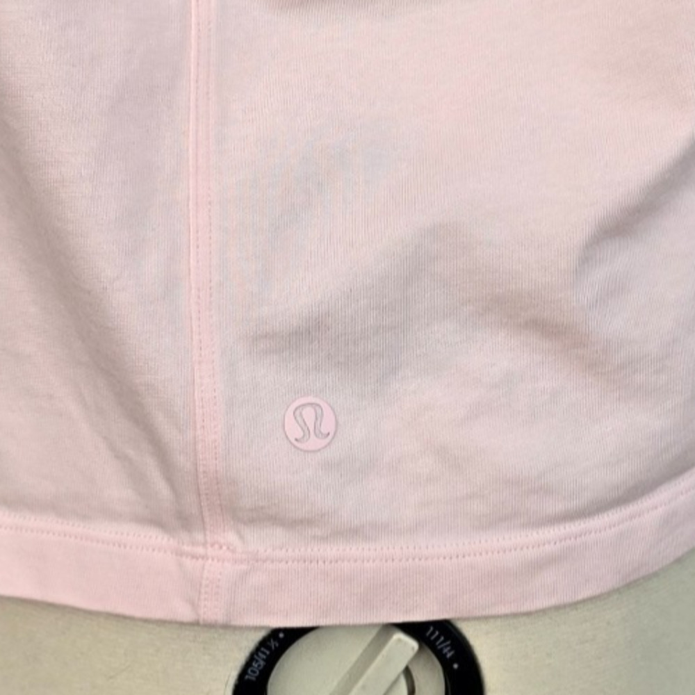 Lululemon Relaxed Fit Cotton Jersey Short Sleeve Tee Women's 12 Pink Strawberry - Picture 4 of 13